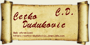 Ćetko Duduković vizit kartica